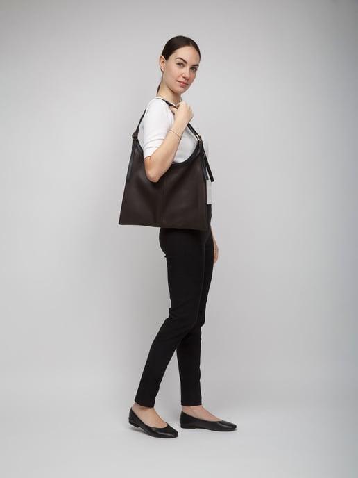 Giulia Monti Tragetasche Braun Schwarz - Image 5