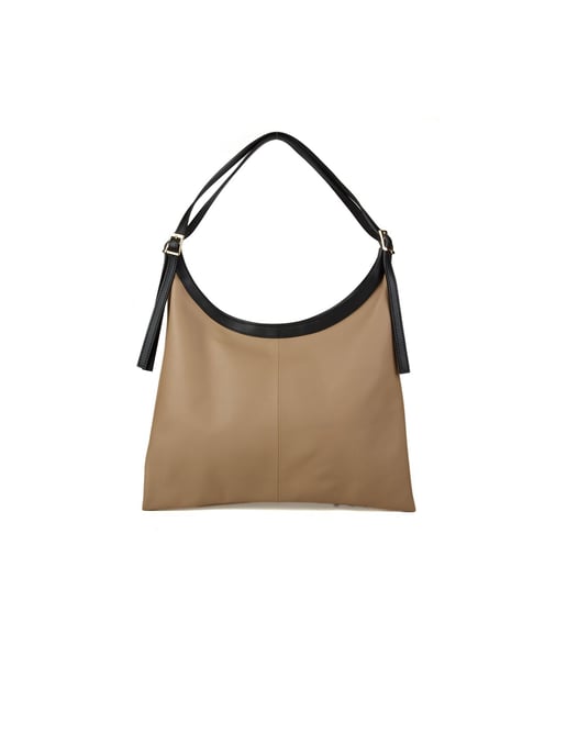 Giulia Monti Tragetasche Grau Beige Schwarz - Image 1