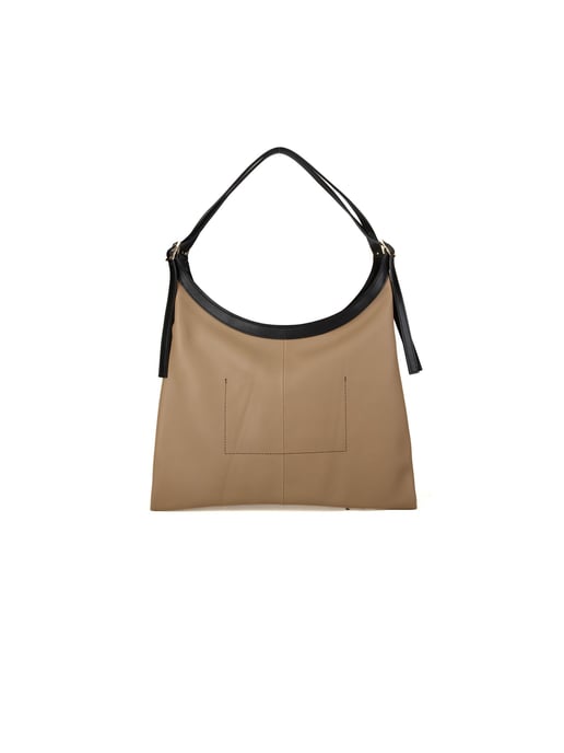 Giulia Monti Tragetasche Grau Beige Schwarz - Image 3