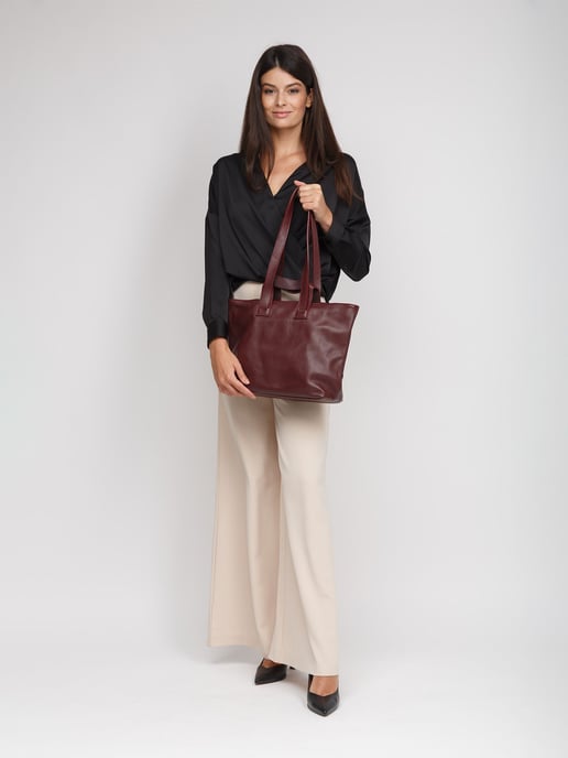 Giulia Monti Tote Bag Bordeaux - Image 5