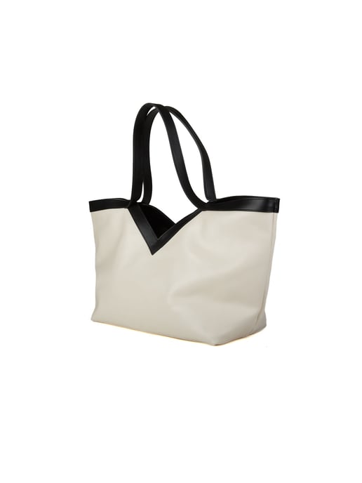 Giulia Monti Einkaufstasche Hellbeige Schwarz - Image 2