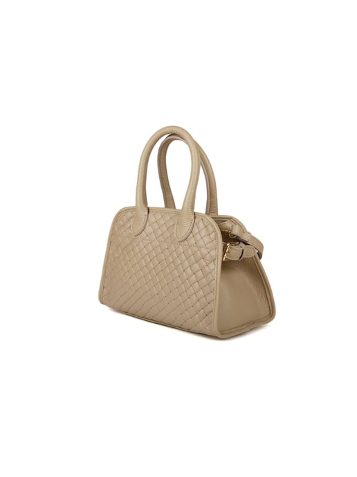 Giulia Monti Schultertasche Grau Beige - Image 2