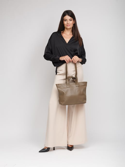 Giulia Monti Einkaufstasche Taupe - Image 5