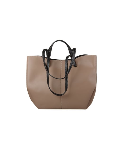 Giulia Monti Handtasche Helles Taupe Schwarz - Image 3