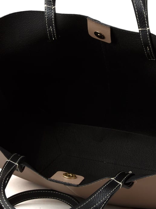 Giulia Monti Handtasche Helles Taupe Schwarz - Image 4