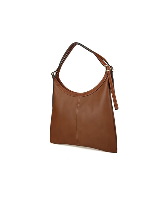 Giulia Monti Tote Bag Walnussbraun Goldbraun - Image 2
