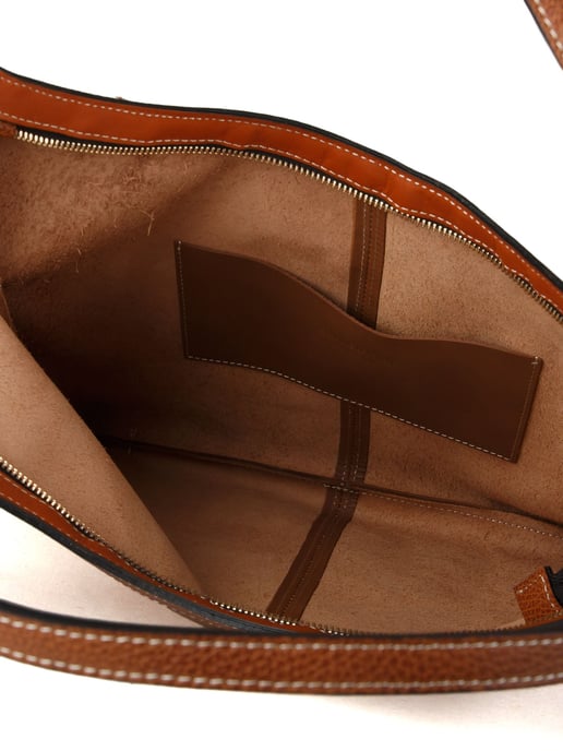 Giulia Monti Tote Bag Walnussbraun Goldbraun - Image 4
