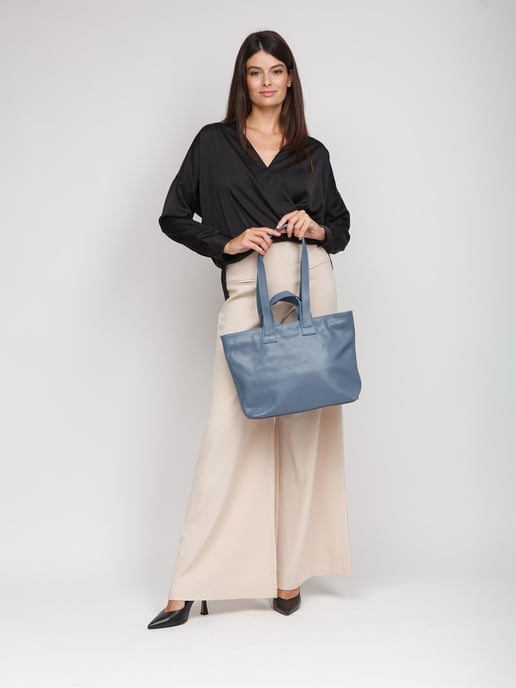 Giulia Monti Tote Bag Stahlblau - Image 5