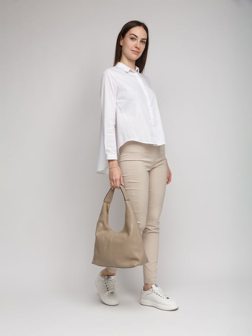 Giulia Monti Einkaufstasche Grau Beige - Image 5