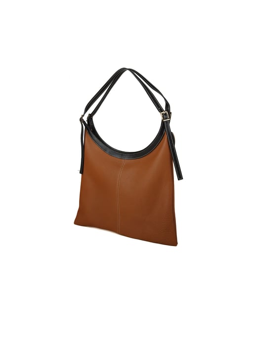 Giulia Monti Handtasche Golden Brown Schwarz - Image 2