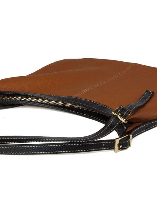 Giulia Monti Handtasche Golden Brown Schwarz - Image 4