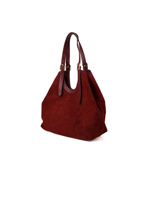 Giulia Monti Tote Bag Burgundy - Image 2