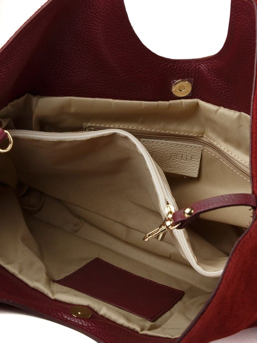 Giulia Monti Tote Bag Burgundy - Image 4