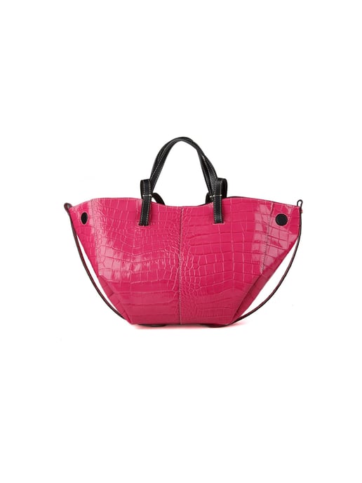Giulia Monti Einkaufstasche Fuxia Schwarz - Image 1