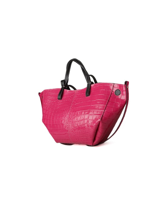 Giulia Monti Einkaufstasche Fuxia Schwarz - Image 2
