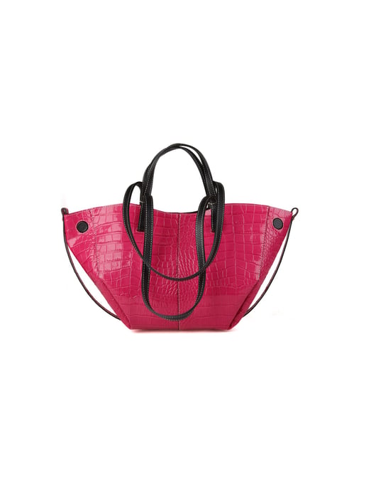 Giulia Monti Einkaufstasche Fuxia Schwarz - Image 3