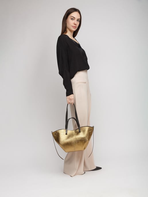 Giulia Monti Handtasche Gold Schwarz - Image 5