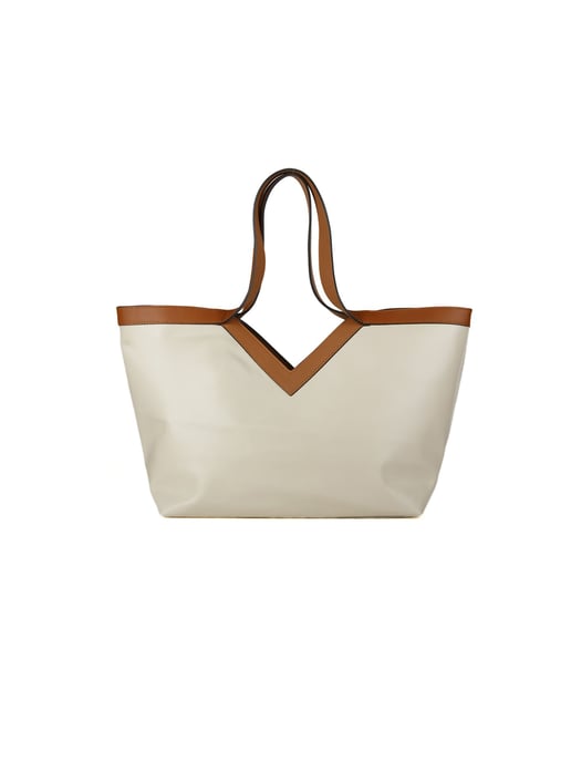 Giulia Monti Tote Bag Hellbeige Goldbraun - Image 1