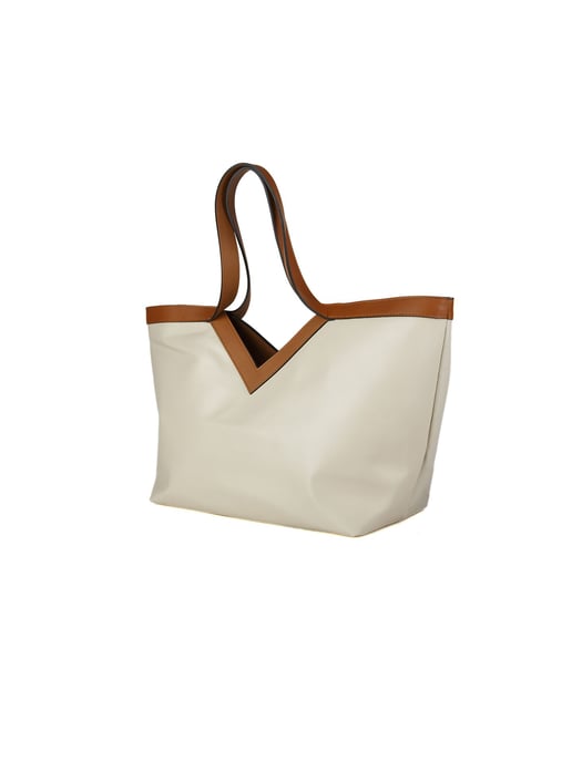 Giulia Monti Tote Bag Hellbeige Goldbraun - Image 2