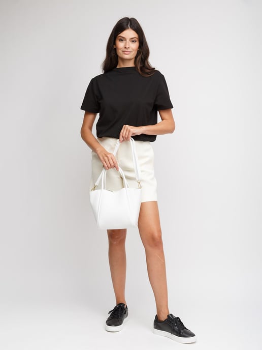 Giulia Monti Schultertasche Weiß - Image 5