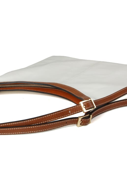 Giulia Monti Handtasche Weiß Goldenbraun - Image 3