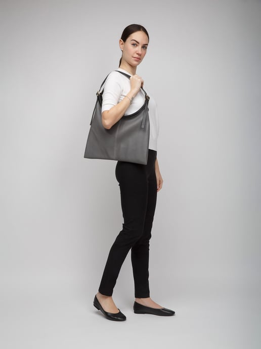 Giulia Monti Tote Bag Grau Schwarz - Image 5