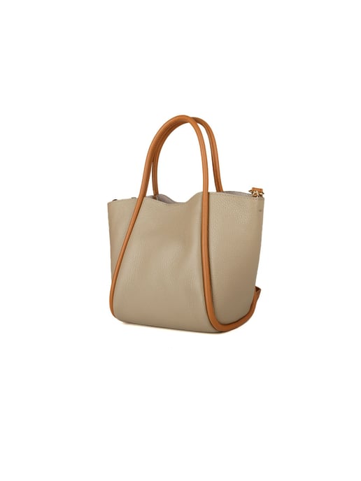 Giulia Monti Handtasche Grau Beige Hellbraun - Image 2