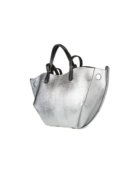 Giulia Monti Handtasche Silber Schwarz - Image 2
