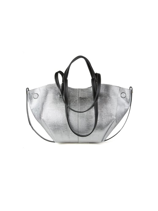 Giulia Monti Handtasche Silber Schwarz - Image 3