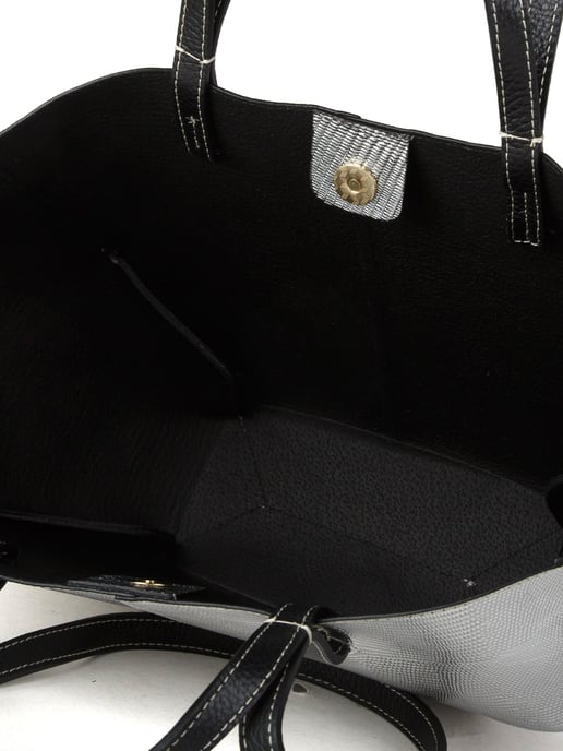 Giulia Monti Handtasche Silber Schwarz - Image 4