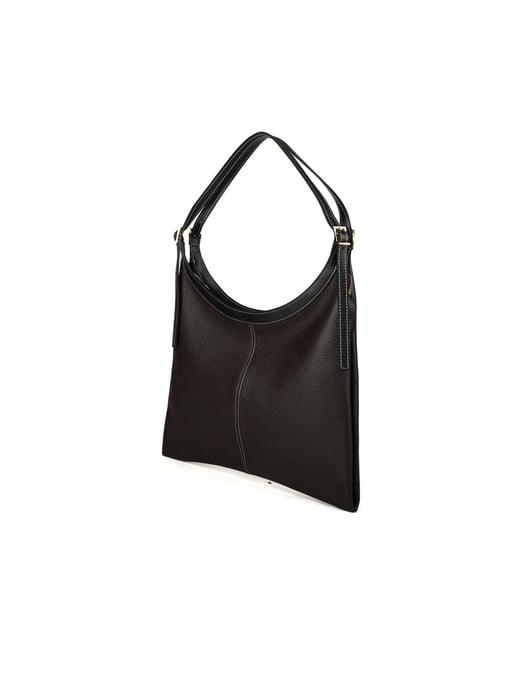 Giulia Monti Schultertasche Braun Schwarz - Image 2