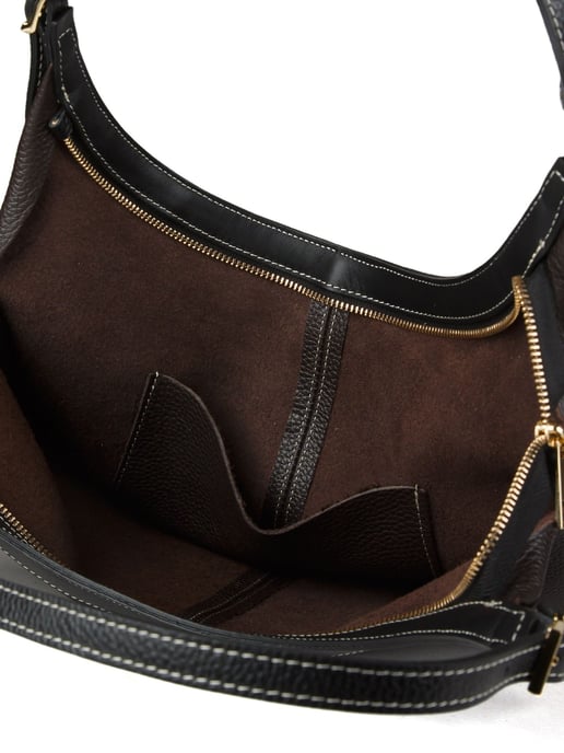 Giulia Monti Schultertasche Braun Schwarz - Image 4