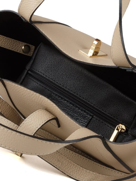 Giulia Monti Tote Bag Grau Beige - Image 4