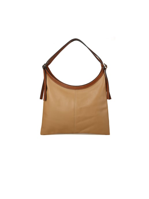 Giulia Monti Einkaufstasche Grau Beige Goldbraun - Image 1