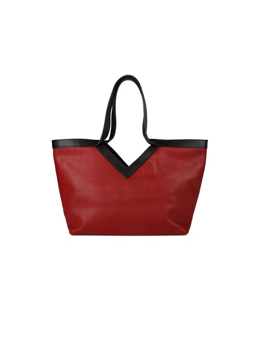 Giulia Monti Shopper Dunkelrot Schwarz - Image 1