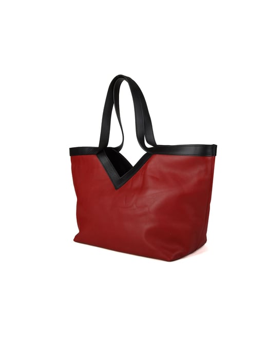 Giulia Monti Shopper Dunkelrot Schwarz - Image 2