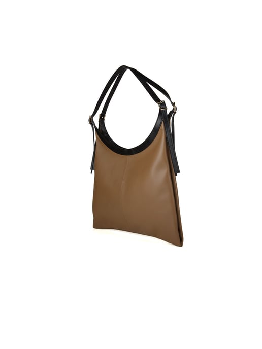 Giulia Monti Tragetasche Taupe Schwarz - Image 2