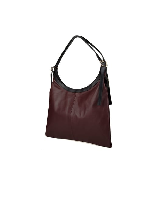 Giulia Monti Tote Bag Burgunder Schwarz - Image 2