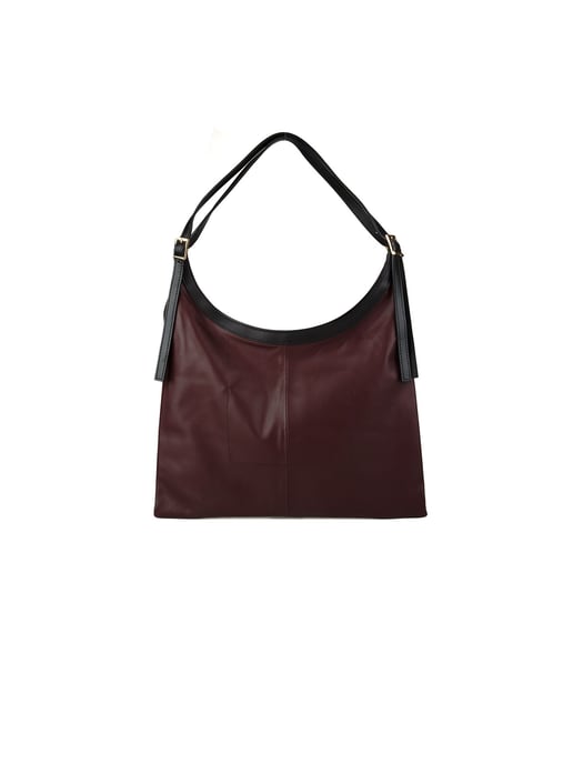 Giulia Monti Tote Bag Burgunder Schwarz - Image 3