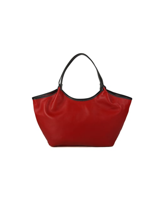 Giulia Monti Tote Bag Weinrot Schwarz - Image 1