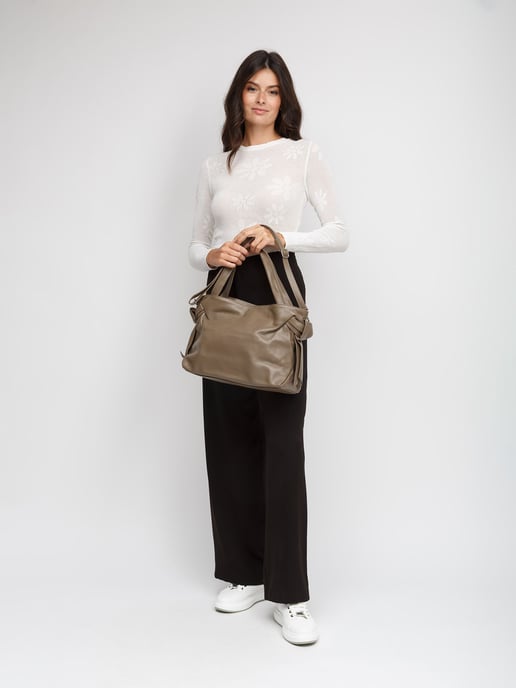 Giulia Monti Tote Bag Taupe - Image 5