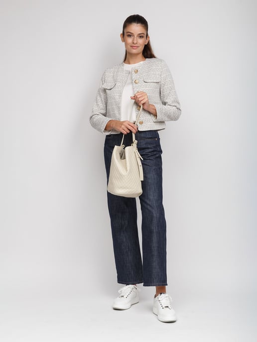 Giulia Monti Bucket Bag Helles Beige - Image 5