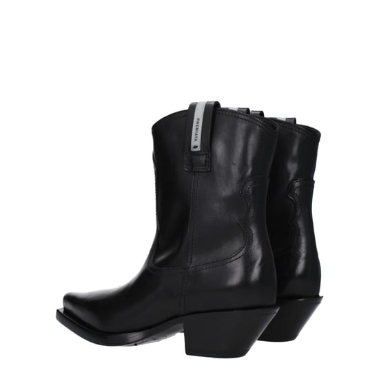 Premiata Schwarze Leder Stiefeletten - Image 4