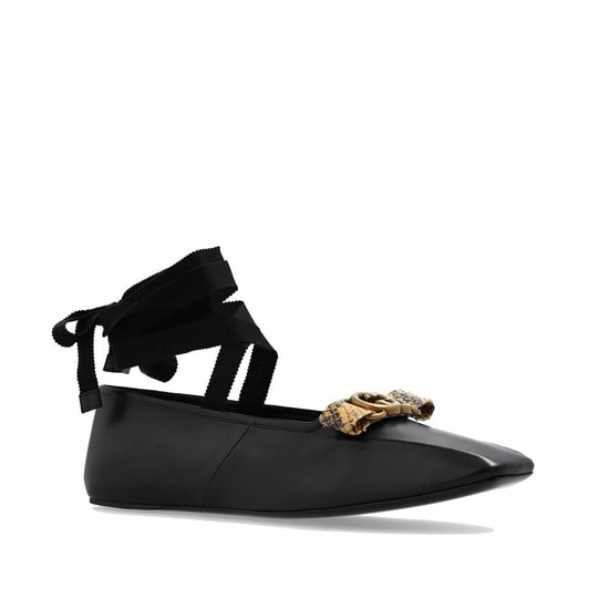 Gucci schwarze Kalbsleder Ballerinas - Image 2