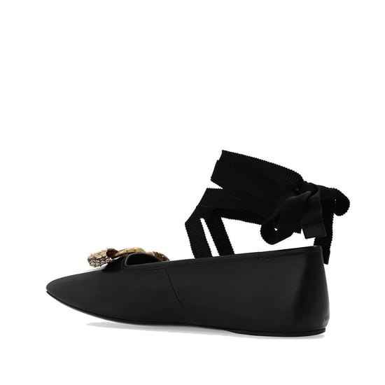 Gucci schwarze Kalbsleder Ballerinas - Image 3