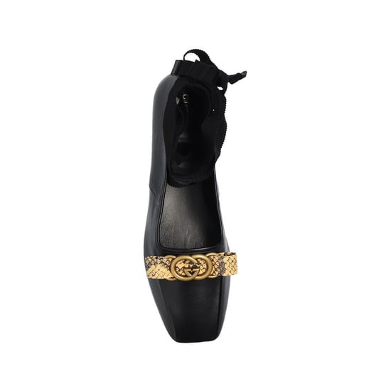 Gucci schwarze Kalbsleder Ballerinas - Image 4