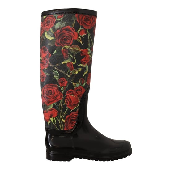Dolce & Gabbana Schwarze Polyvinyl-Regenschuhe - Image 1
