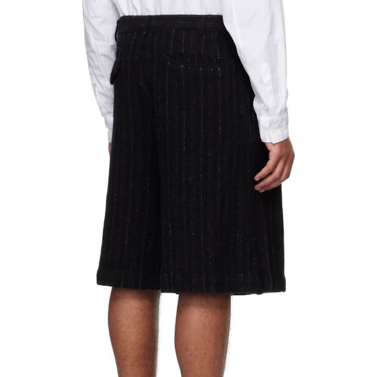 Comme Des Garçons Schwarze Nylonhaarschuhe Knielang - Image 3