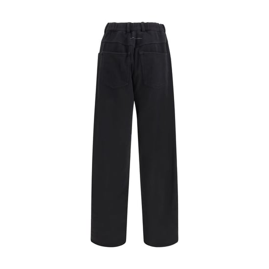 MM6 Schwarze Baumwoll-Trainingshose - Image 2