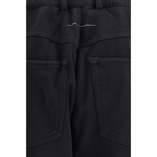 MM6 Schwarze Baumwoll-Trainingshose - Image 3